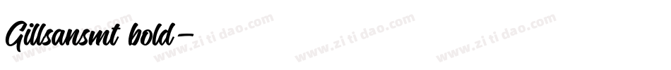 Gillsansmt bold字体转换